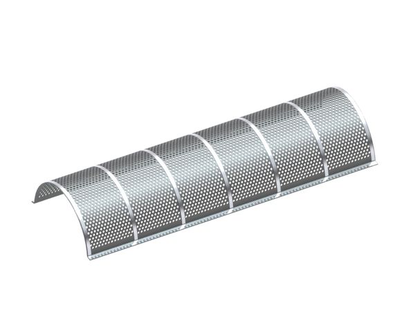 Screen plate width 1450, plate thickness t=4+1, perforation Ø4, bar 2, non-alloy structural steel for Eldan Recycling 