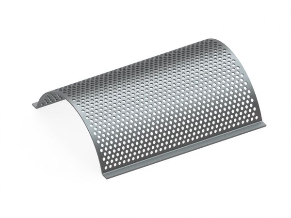 Screen plate, width 420, screen plate thickness t=4, perforation Ø8, ligament 4 for Hosokawa Alpine AG 