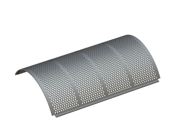 Screen plate, width 648, screen plate thickness t=5, perforation Ø8, ligament 4 for Rapid Granulator AB 