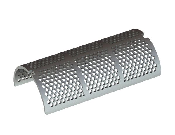 Screen plate, width 744, screen plate thickness t=15, perforation Ø20, ligament 5, structural steel for WEIMA America Inc. 