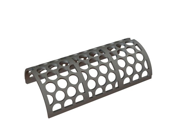 Screen plate, width 744, screen plate thickness t=15, perforation Ø60, ligament 12, structural steel for Weima Maschinenbau GmbH Weima WLK 1500