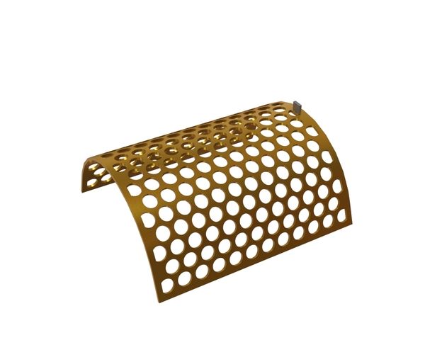 Screen plate, width 779, screen plate thickness t=10, perforation Ø50, ligament 14, wear-resistant for Tria 
