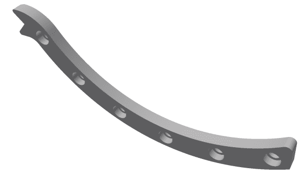 Screen segment t=25, 6 countersunk holes for Vecoplan Vecoplan VVZ