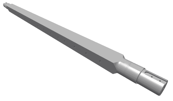 Screen shaft, for screen fixing for Vecoplan LLC (Retech) Vecoplan VAZ 160/200