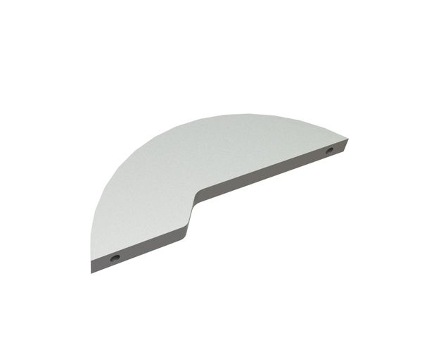 Segmento de relleno izquierdo Ø610x215x37 2 agujeros avellanados, 2xRosca M10, variante B1 para Adelmann Umwelt GmbH 