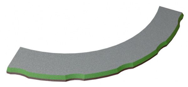Segmento de reparación Ø744xØ594x15, Hardox, 5 recortes, chaflán exterior unilateral para Lindner Recyclingtech 