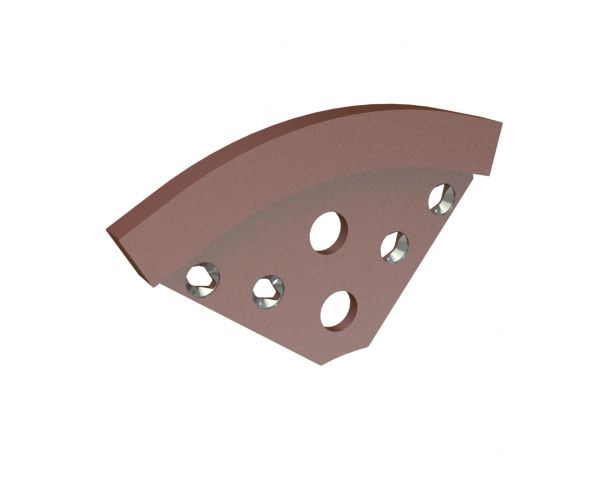 segmento di taglio largo Hardox per Komptech-Farwick 