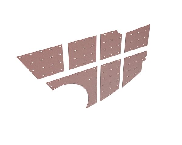 Seitenwandschutz für innenliegenden Nachdrücker 7-tlg. Blechdicke = 3,2mm, Hardox für Lindner Recyclingtech Lindner Jupiter