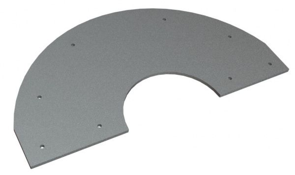 Semianillo de sellado inferior Ø805x10, aplanado en ambos lados, 8x M12, Hardox para Herbold Meckesheim GmbH Herbold SMS 80/160