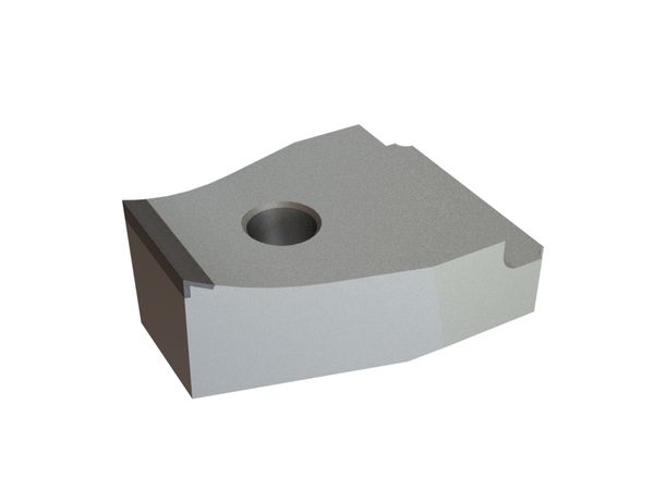 Shredder knife 141x102x56, Premium Line, M30 thread, P version, hard-faced for Zeno Zerkleinerungsmaschinen 