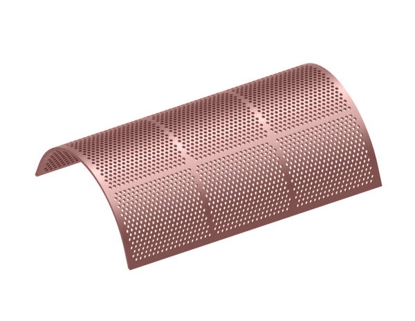 Siebblech 1228 breit, Siebblechstärke t=15, Stufenlochung Ø18/Ø20, Hardox für Previero 