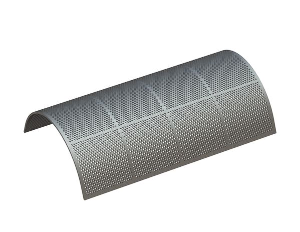 Siebblech 1626 breit, Siebblechstärke t=15 stuffenförmiger Lochung Ø14/Ø16 für Previero 