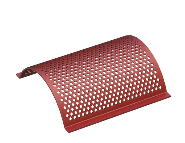 Siebblech 305 breit, Siebblechstärke t=4 Lochung Ø8, Steg 4.2 für Rapid Granulator AB 