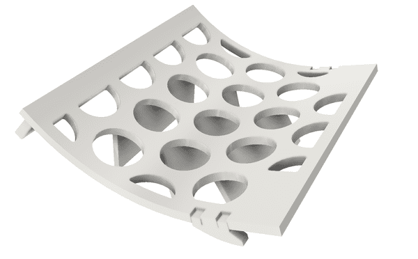 Siebblech GM-Traverse mitte Lochung 80mm Hardox für Vecoplan 