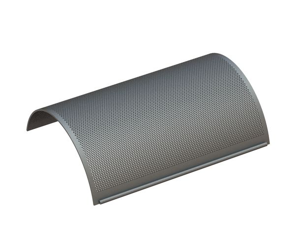 Siebkorb 1163 breit, Siebblechstärke t=10 runde Lochung Ø8, Steg 4 für Herbold Meckesheim GmbH 