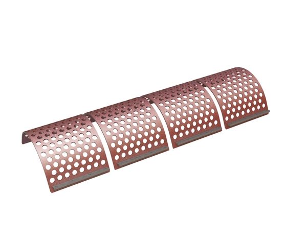 Siebkorb 4-tlg 2030 breit, Siebblechstärke t=12 Lochung Ø40 Steg 13 für Vecoplan 