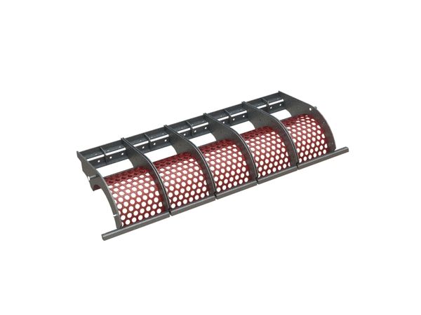 Siebkorb 5-tlg. 2520 mm breit, Siebblechstärke t=12, Lochung Ø30 Steg 10, Hardox 450 für Vecoplan 