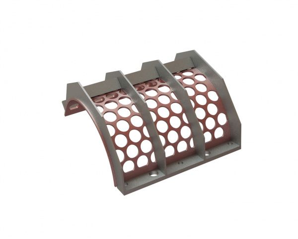 Siebkorb 657 breit, Siebblechstärke t=10 Hardox Lochung Ø60, Steg 11 für Lindner Recyclingtech Lindner Micromat MS