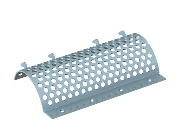 Siebkorb 796 breit, Siebblechstärke t=8 V4A Lochung Ø8, Steg 4, Edelstahl für Vecoplan Vecoplan VAZ 800 XL