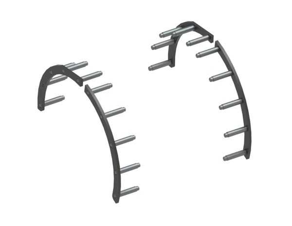 Soporte anillo de sellado carcasa 4 piezas izquierda/derecha, rosca M16, acero inoxidable para Lindner Recyclingtech Lindner Komet 2800