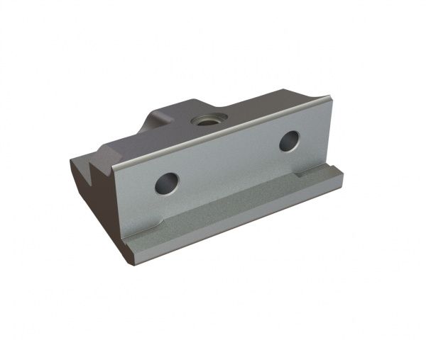 Soporte cuchilla centro derecha rotor M5b, versión CUTMETALL para Lindner Recyclingtech Lindner Komet 2800