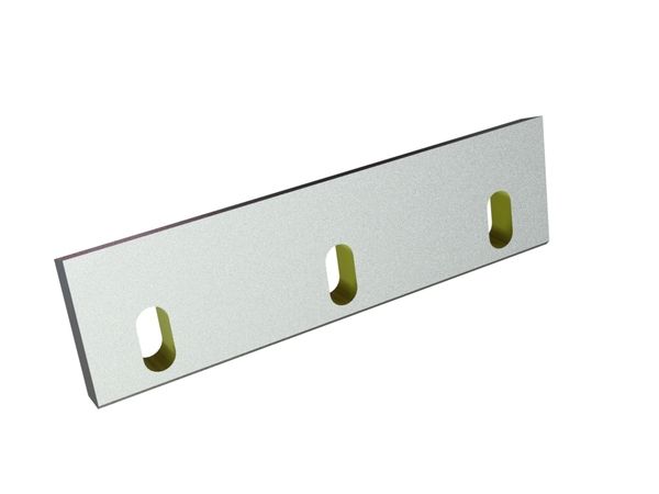 Stator knife 200x57x14, PremiumCut, 3 slotted holes, cutting edge 75°, Y version for Heinrich Dreher Maschinenbau 