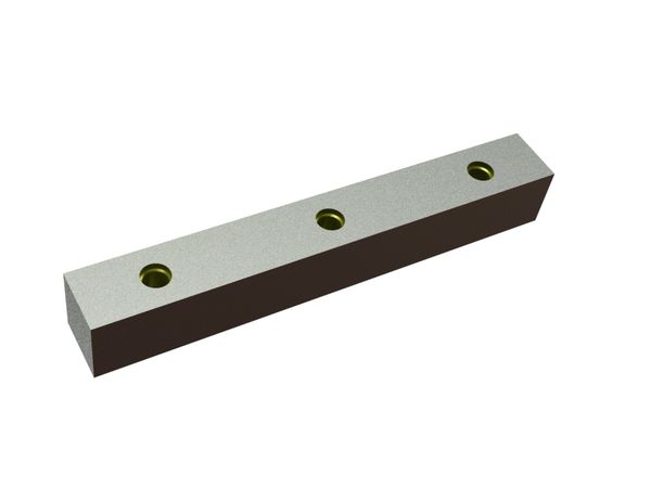 Stator knife 211x30x28, StandardCut, 3x M12 thread, double-sided countersink Ø12x3 for Hosokawa Alpine AG 