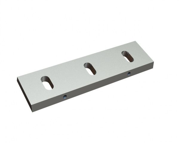 Stator knife 298x85x18, Premium Line, 3 slotted holes, cutting edge 75°, version Y for Zerma | AMIS Zerma GSC 300/300