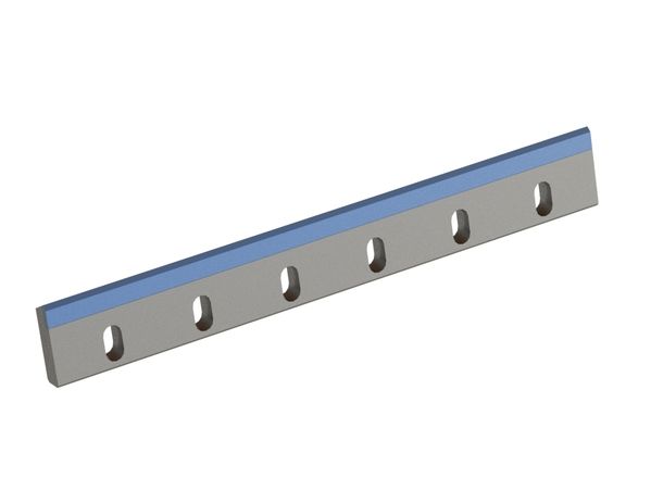 Stator knife 410x57x16, Hybrid Line, cutting edge 45°, carbide grade H4, 6x slotted holes 13x25 for Heinrich Dreher Maschinenbau 