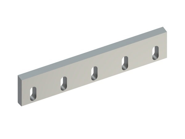 Stator knife 499x100x24 Premium Line blade 80°, 5 long hole 