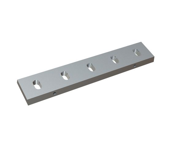 Stator knife 502x100x23 Premium Line 5 long slot, blade 75°, X-version for Genox Recycling Tech 
