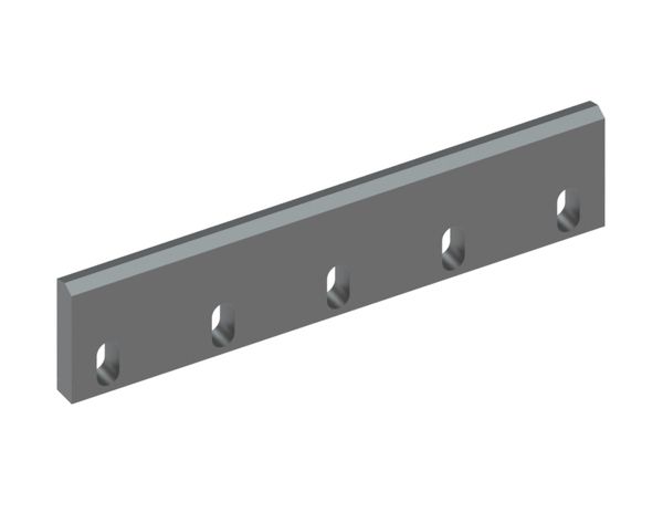 Stator knife 519x118x25, Premium Line, 5 slotted holes, cutting edge 60°, X version for Tria 