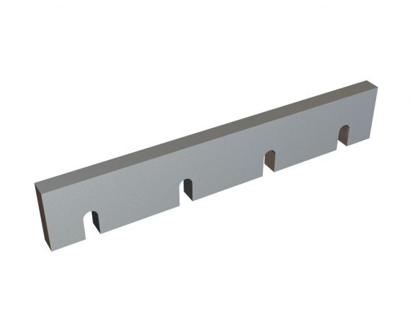 Stator knife 573x100x28 bladeangle 90°, 3xM16, 4 slots22x46 pour Herbold Meckesheim GmbH Herbold SML 45/60