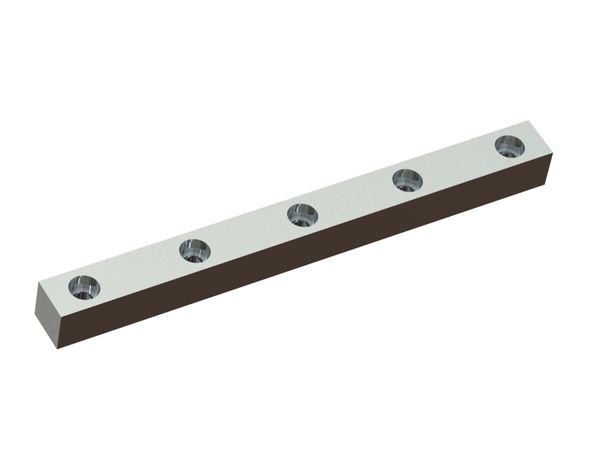 Stator knife 577x50x50 Premium Line, 5 countersunk holes, X version for Herbold Meckesheim USA - Resource Recycling Systems Inc. 