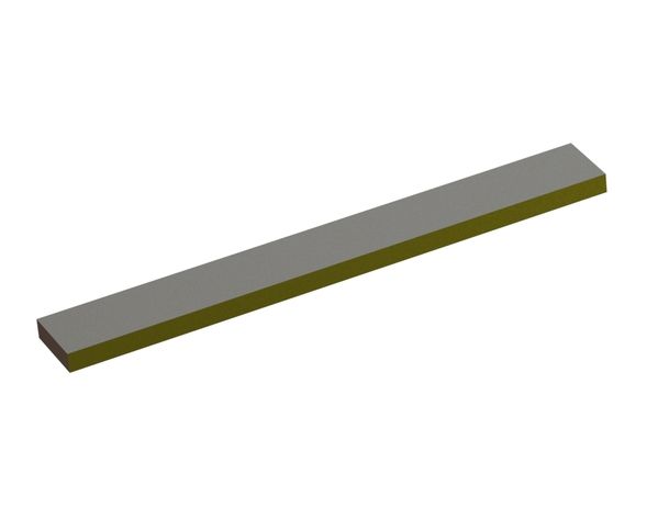 Stator knife 605x68x20 Eco Line, cutting edge 10°, X version 