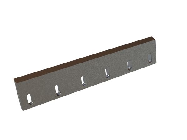 Stator knife 619x120x25, Premium Line, 6 slotted holes, cutting edge 68°, X version for Tria 