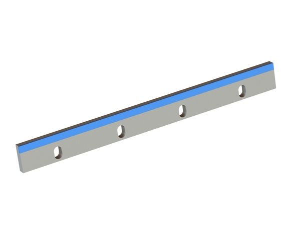 Stator knife 619x60x16, Hybrid Line, cutting edge 90°, carbide grade H4, 4x slotted holes 18x28 for Rapid Granulator AB 