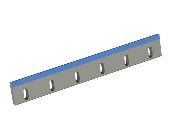 Stator knife 648x96x22, Hybrid Line, cutting edge 75°, carbide grade H5, 6x slotted holes 18x46 for Heinrich Dreher Maschinenbau 