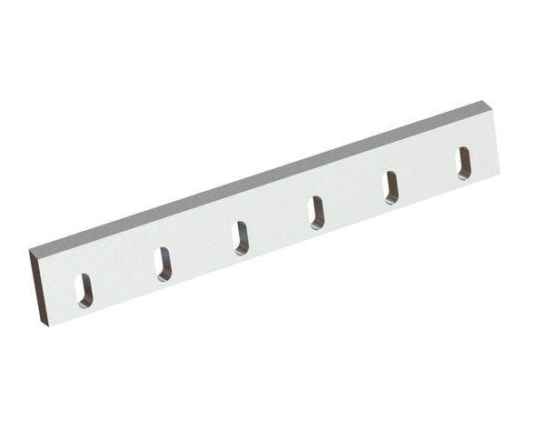 Stator knife 650x98x23, PremiumCut, 6 slotted holes, cutting edge 15°, Y version for Heinrich Dreher Maschinenbau 