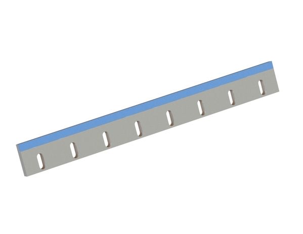 Stator knife 800x90x20, Hybrid Line, 8 slotted holes, cutting edge 85°, 2xM10, carbide grade H4 