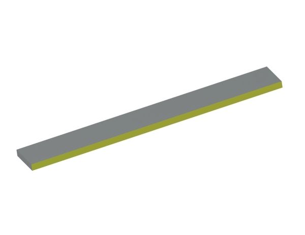 Stator knife 826x90x19 Eco Line, cutting edge 75°, Y version for Previero | Sorema 