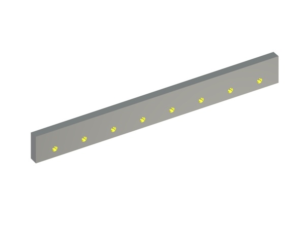 Stator knife 830x97x30 Eco Line, chamfer 85°, 8xM20, Y-version 