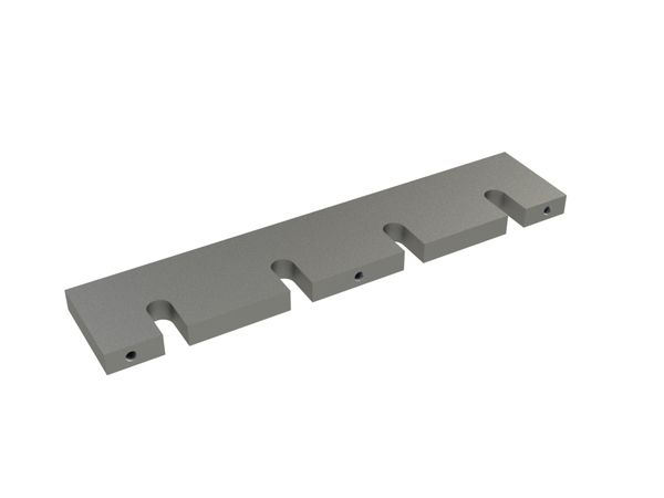Stator knife deflector wedge 485x100x22 PremiumCut, 4 slots, 2x M10 threads, X version for Herbold Meckesheim USA - Resource Recycling Systems Inc. Herbold SMS 80/100