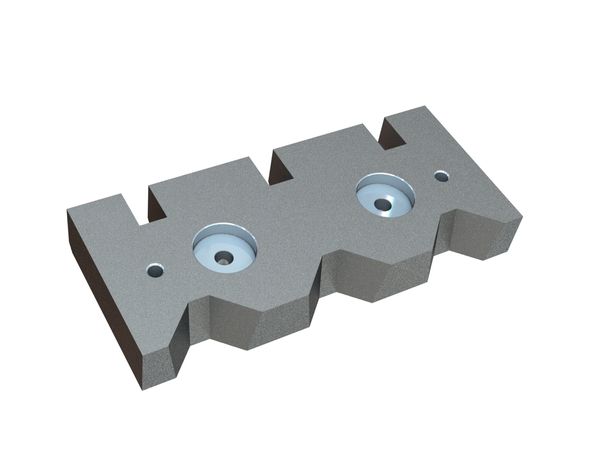 Stator knife holder 412x180x55, version 110 for Vecoplan LLC (Retech) 