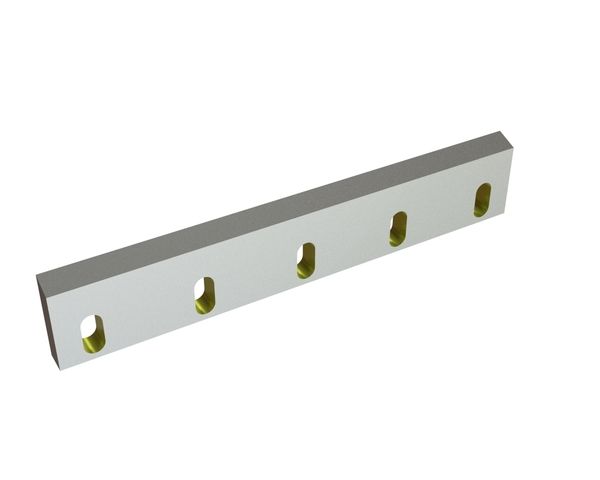Statormesser 398x72x19, Eco Line, 5 Langlöcher, Schneide 70°, 2xM8 Gewinde, X-Variante für Molinari 
