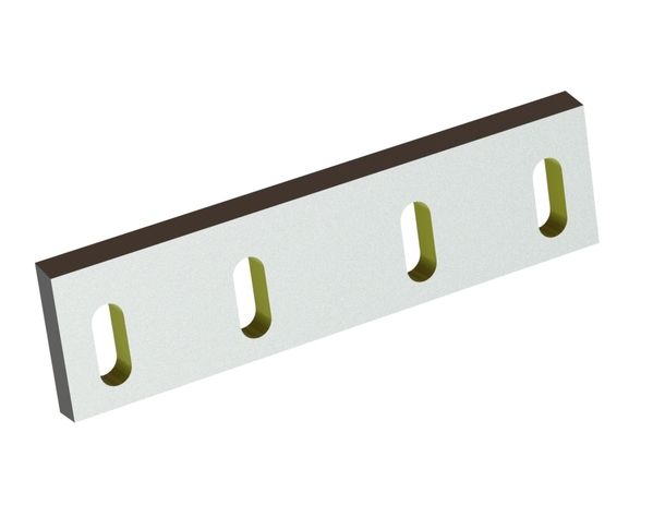 Statormesser 400x105x22, Eco Line, 4 Langlöcher, Schneide 78°, 3xM10 Gewinde, X-Variante für Tria 