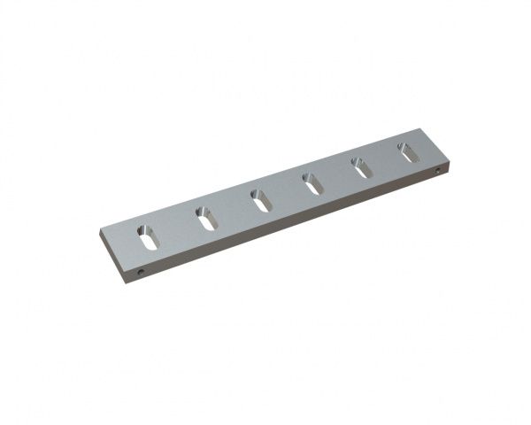 Statormesser 595x100x22, Premium Line, 6 Langlöcher, 4xM12, Schneide 75°, X-Variante für Herbold Meckesheim GmbH Herbold SML 45/60