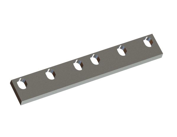 Statormesser 605x95x25, Premium Line, 6 Langlöcher, Schneide 81°, X-Variante 