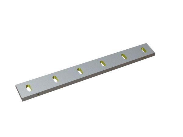 Statormesser 698x85x18, Eco Line, 6 Langlöcher 18x38, beidseitige Schneide 75°, X-Variante für Zerma | AMIS Zerma GSE 500/700