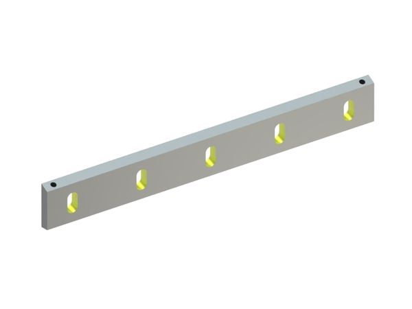 Statormesser 710x100x22, Eco Line, 5 Langlöcher, Schneide 75°, 2xM12, X-Variante für Zerma | AMIS 